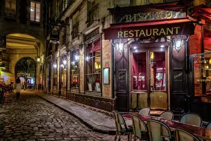 Pavement Collection: Parisian cafe, Paris, France, Europe