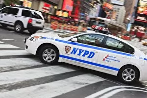 Related Images Mouse Mat Collection: Police car in Times Square, Midtown, Manhattan, New York City, New York