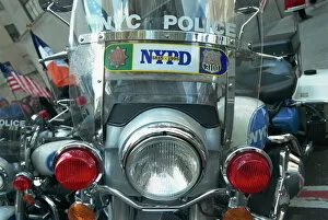 Related Images Poster Print Collection: Police Harley Davidson motorbike, New York City, New York, United States of America