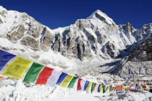 Related Images Canvas Print Collection: Prayer flags at Everest Base Camp, Solu Khumbu Everest Region, Sagarmatha National Park