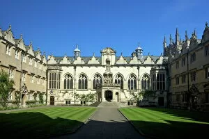 Universities and Colleges Greetings Card Collection: Front Quad buildings including hall and chapel, Oriel College, Oxford University
