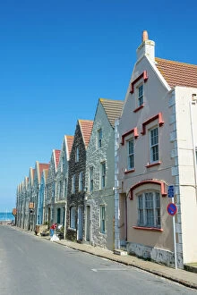 Alderney Collection: Renovated houses formerly the docks in Braye, Alderney, Channel Islands, United Kingdom