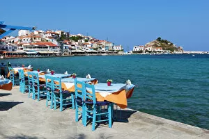 Pavement Cafe Collection: Restaurants on harbour, Kokkari, Samos, Aegean Islands, Greece