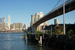 Brooklyn Bridge Metal Print Collection: The River Cafe and Brooklyn Bridge