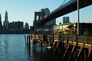 Brooklyn Bridge Canvas Print Collection: The River Cafe under Brooklyn Bridge
