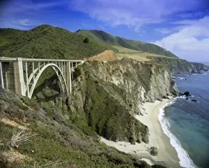 28 Aug 2008 Tote Bag Collection: Road bridge on Highway One near Big Sur