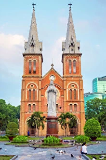 Architectural heritage Collection: Saigon Notre-Dame Basilica cathedral, Ho Chi Minh City (Saigon), Vietnam, Indochina