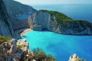 Greek Islands Collection: Shipwreck beach, Zante island, Ionian Islands, Greek Islands, Greece, Europe
