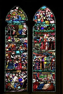 England Greetings Card Collection: Detail of the St. Frideswide Window by Edward Burne-Jones, Christ Church Cathedral
