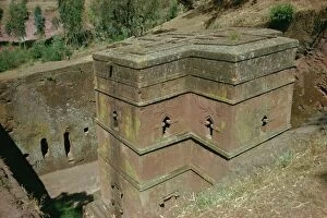 Churches Mouse Mat Collection: St. Giorgis (St. George s) rock cut church, Lalibela, Ethiopia, Africa