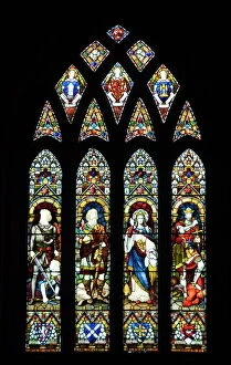 Related Images Collection: Stained glass windows, Dunfermline Abbey, Dunfermline, Fife, Scotland, United Kingdom