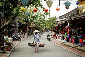 Straw Hat Collection: Street scene, Hoi An, Vietnam, Indochina, Southeast Asia, Asia
