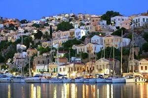 Greek Islands Collection: Symi Harbour, Symi, Dodecanese, Greek Islands, Greece, Europe