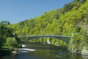 Scotland Fine Art Print Collection: The Telford iron bridge, built in 1815, across the River Spey, near Craigellachie