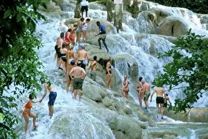 Water Fall Collection: Tourists at Dunns River Falls