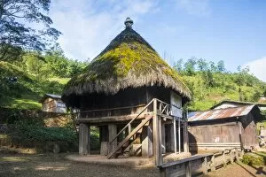 Roof Collection: Traditional house in the mountains of Aileu, East Timor, Southeast Asia, Asia