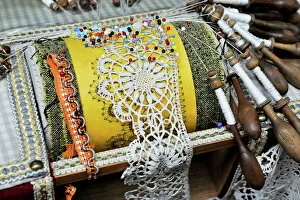 Fabric Collection: Traditional lace making, Le Puy en Velay, Haute-Loire, France, Europe