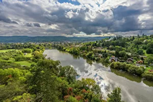 Czechia Photo Mug Collection: View of Berounka river and village Zadni Treban from Black Rock (Cerna Skala), Rovina