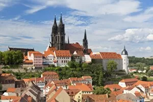 Saxony Collection: View of Cathedral and Albrechtsburg, Meissen, Saxony, Germany, Europe