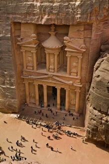 Columns Collection: View over El Khazneh (the Treasury), Petra, UNESCO World Heritage Site