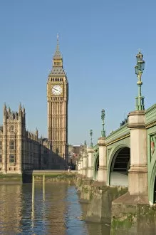 Tower Bridge Premium Framed Print Collection: Westminster Bridge, Big Ben and Houses of Parliament, London, England, United Kingdom