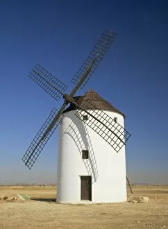 Spain Framed Print Collection: One of the windmills above the village of Consuegra