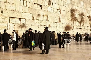 Holiness Collection: Worshippers at the Western Wall, Jerusalem, Israel, Middle East