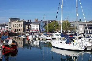 Plymouth Framed Print Collection: Yachts, The Barbican, Plymouth, Devon, England, United Kingdom, Europe