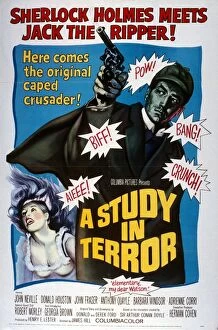John Hills Canvas Print Collection: Film Poster for James Hills A Study in Terror (1965)
