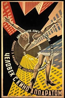 Film Poster Canvas Print Collection: Poster for Dziga Vertovs Man With A Movie Camera (1928)