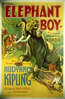 Rudyard Kipling Photographic Print Collection: Poster for Robert Flahertys Elephant Boy (1937)
