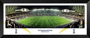 Contemporary art Mouse Mat Collection: Tottenham Hotspur FC White Hart Lane Match Night Halfway Framed Panoramic Print