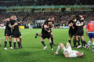 Related Images Premium Framed Print Collection: The All Blacks celebrate at the final whistle of the 2011 Rugby World Cup Final