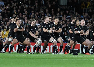 Rugby World Cup Poster Print Collection: The All Blacks do the Haka at the 2011 Rugby World Cup