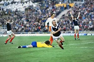 Posters Fine Art Print Collection: Archie Gemmill celebrates his famous goal against Holland at the 1978 World Cup