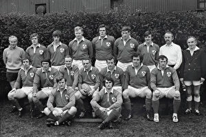 All Blacks Framed Print Collection: The Ireland team that faced the All Blacks at Lansdowne Road in 1973