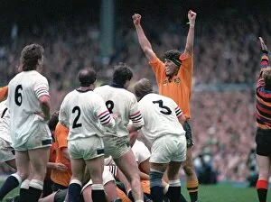 1991 Collection: John Eales celebrates at the final whistle of the 1991 World Cup Final
