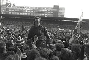 Cardiff Collection: JPR Williams is carried off the Cardiff Arms Park pitch after his final game for Wales