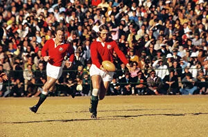 Africa Framed Print Collection: JPR Williams prepares to kick - 1974 British Lions Tour to South Africa