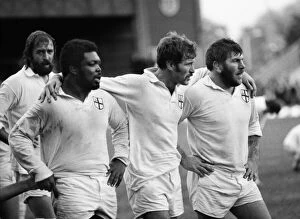 All Blacks Metal Print Collection: London Division front row prepares to scrum against the All Blacks in 1979