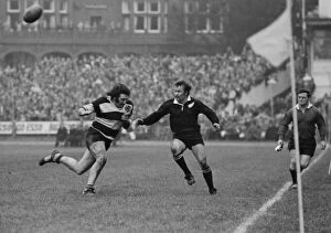 All Blacks Metal Print Collection: Tom David and Grant Batty fight during the famous game between the All Blacks and Barbarians in 1973