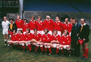 Tours Canvas Print Collection: The Wales team that faced New Zealand in Cardiff in 1972