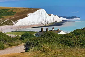 The Haven Fine Art Print Collection: The Seven Sisters chalk cliffs, Cuckmere Haven, West Sussex, England, United Kingdom