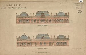 Croydon Canvas Print Collection: L. B. &s C Ry - East Croydon Station - Elevation to Roadway - Elevation to Railway - Drawing No 3