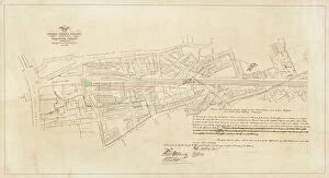 Greenwich Fine Art Print Collection: London Bridge Station. Plan of the London Bridge Station and part of the Greenwich viaduct