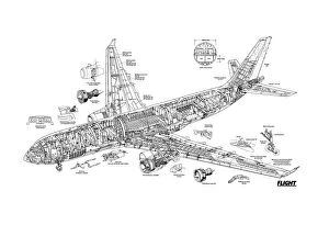 Airbus Cutaway Canvas Print Collection: Airbus A330-200 Cutaway Poster