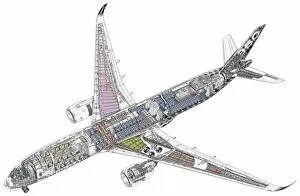 Airbus Cutaway Jigsaw Puzzle Collection: Airbus A350-900 Cutaway
