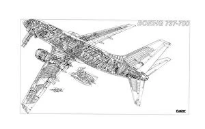 Boeing 737 Photographic Print Collection: Boeing 737-700 Cutaway Drawing