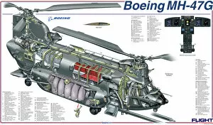 Boeing Canvas Print Collection: Boeing MH-47G Cutaway Poster
