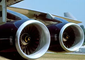 Boeing 747 Photo Mug Collection: Engine: Rolls Royce RB211 on British Airways Boeing 747